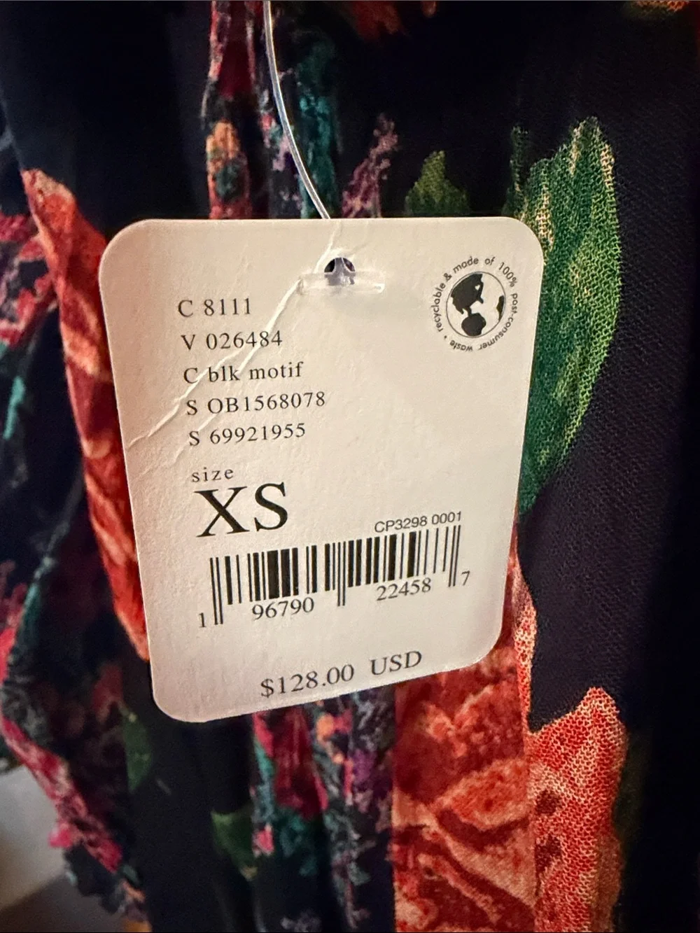 NWT! Free People Floral Off-Shoulder Peasant Blouse